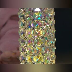 Valerie Parr Hill Illuminated 8” Faceted Glass Hurricane